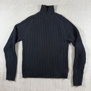 Abercrombie & Fitch Muscle Navy Y2K Thick Ribbed Sweater Turtleneck XL (L) VTG